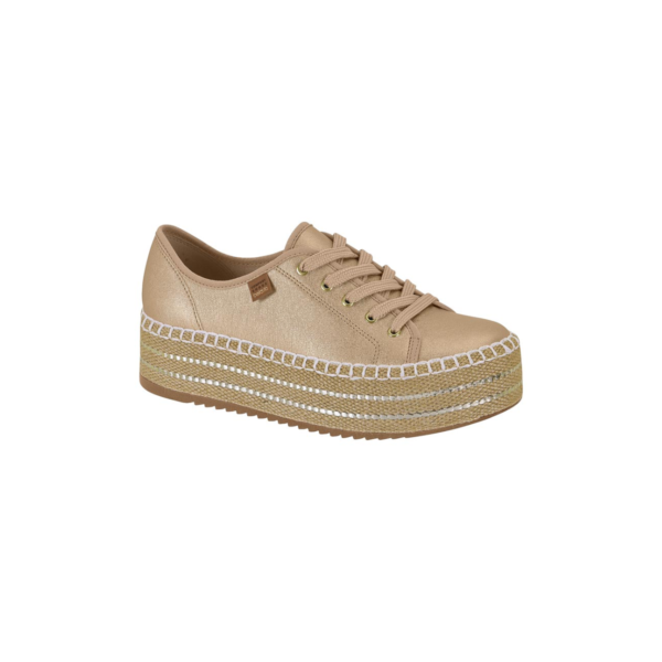 Esyazo Beira Rio tenis sneaker casual femenino metalizado dorado