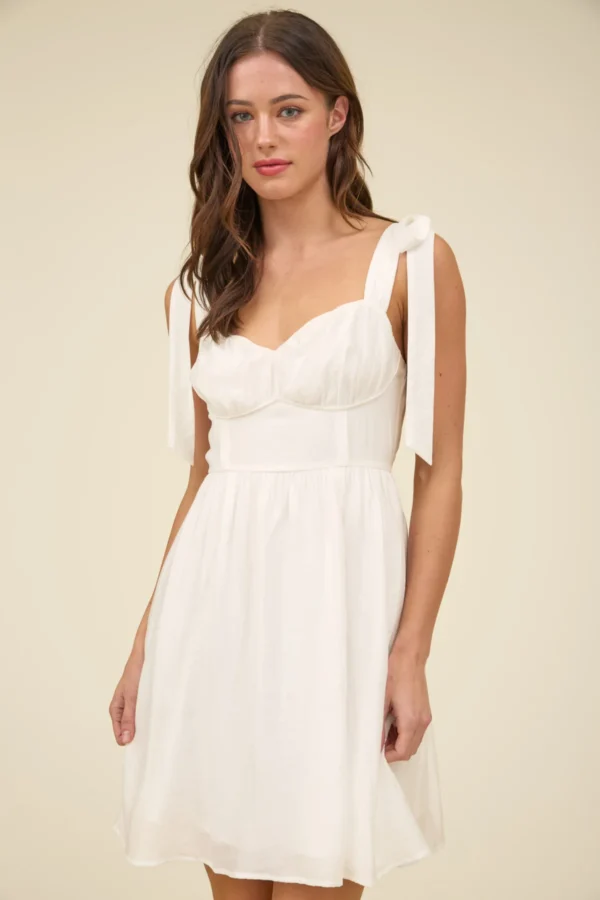 Corset detail tie strap sleeveless mini dress - Image 5