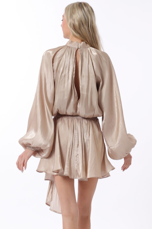 Elastic back waisted organza mini dress - Image 6