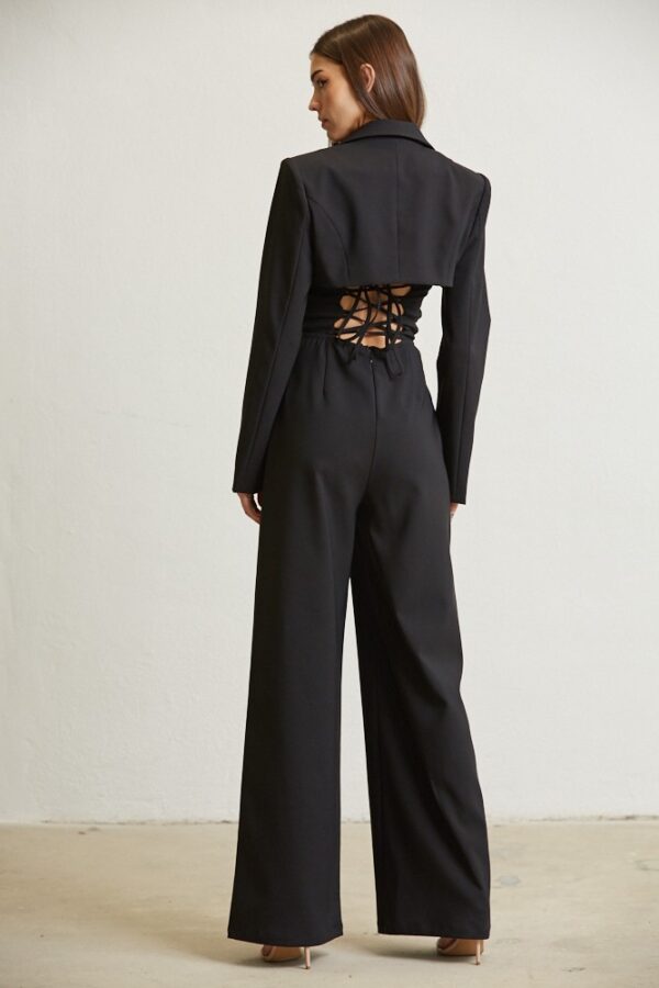Eyelash Lace Jumpsuit Bolero 2pc Set - Image 3