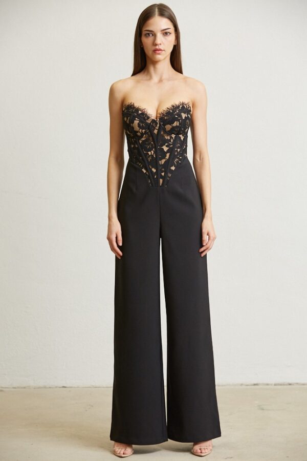 Eyelash Lace Jumpsuit Bolero 2pc Set - Image 4