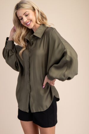 Voluminous Sleeve Blouse