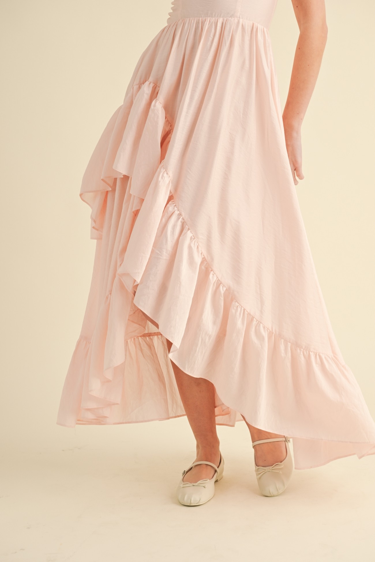 Sleeveless Tie-shoulder Flowy Ruffle Dress - Image 4