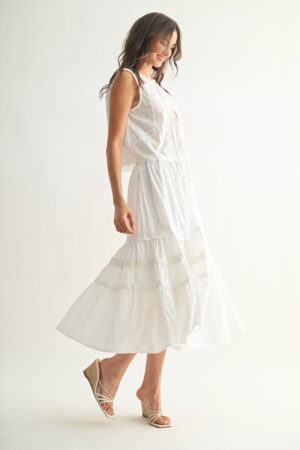 White Lace Two Piece Set