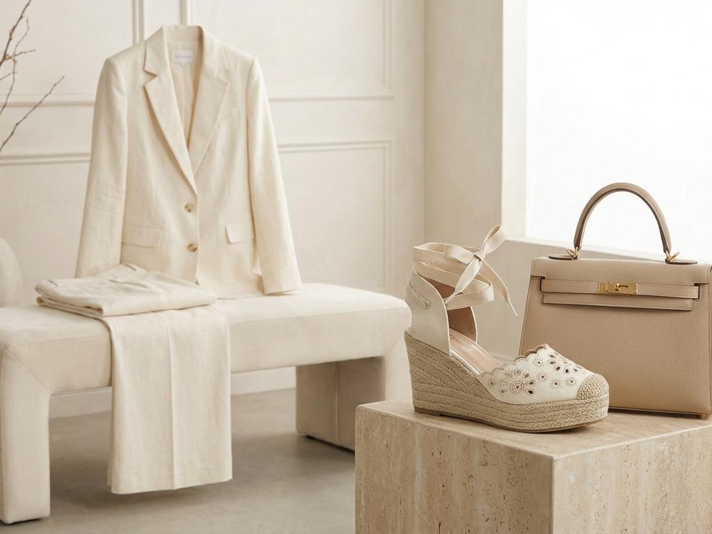 Elegant Classic Espadrille Wedge Lace-Up Platform Shoes - Image 3