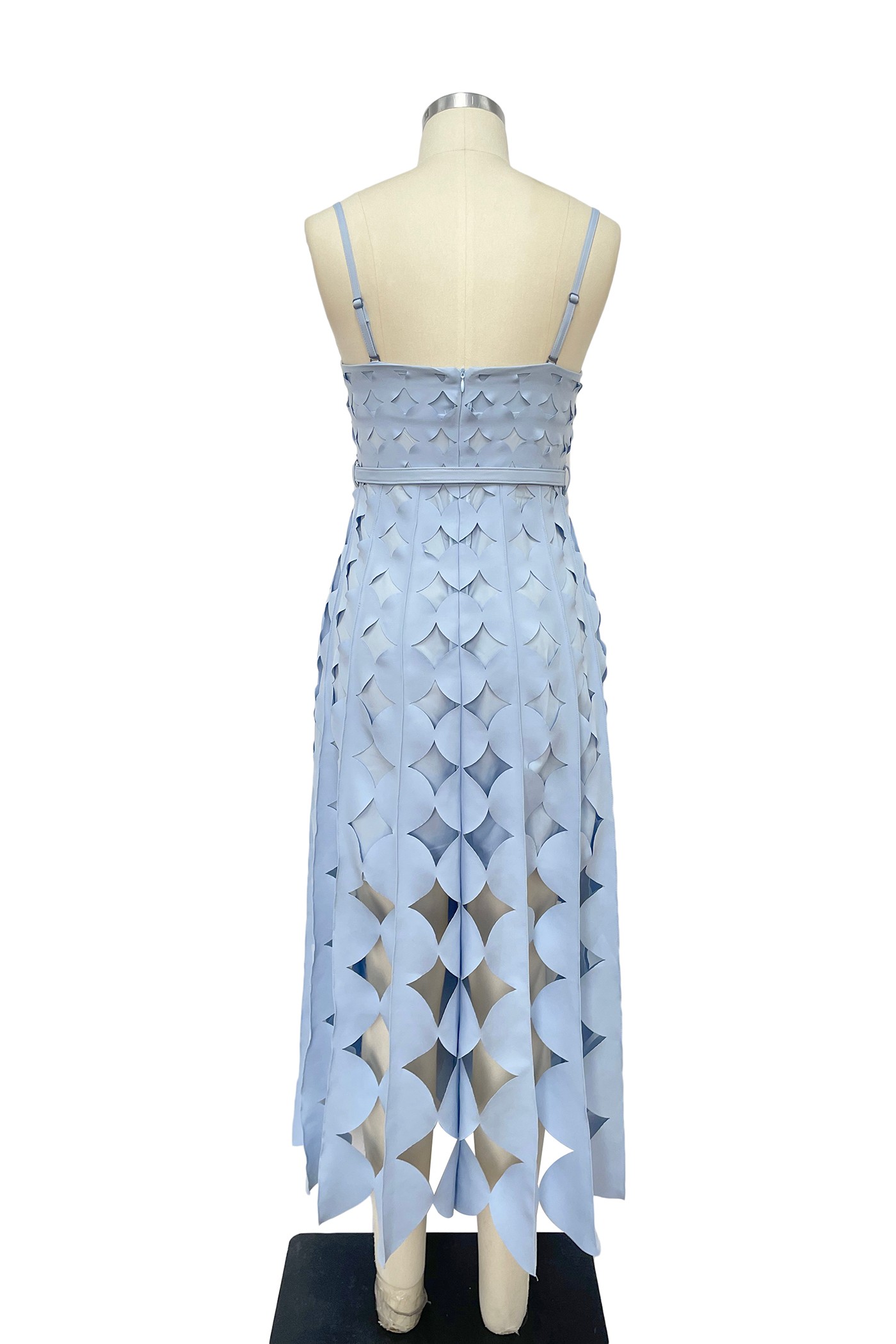 Mint Laser-Cut Pleated Maxi Dress - Image 5