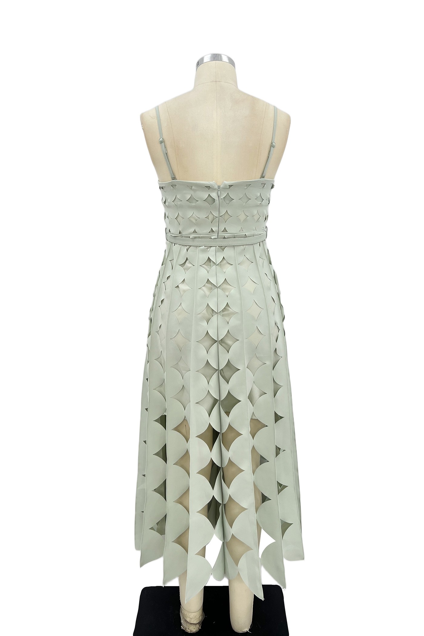 Mint Laser-Cut Pleated Maxi Dress - Image 7
