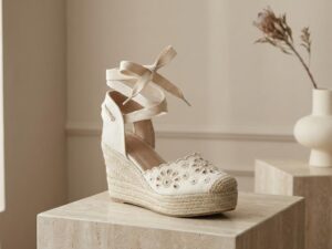 Elegant Classic Espadrille Wedge Lace-Up Platform Shoes