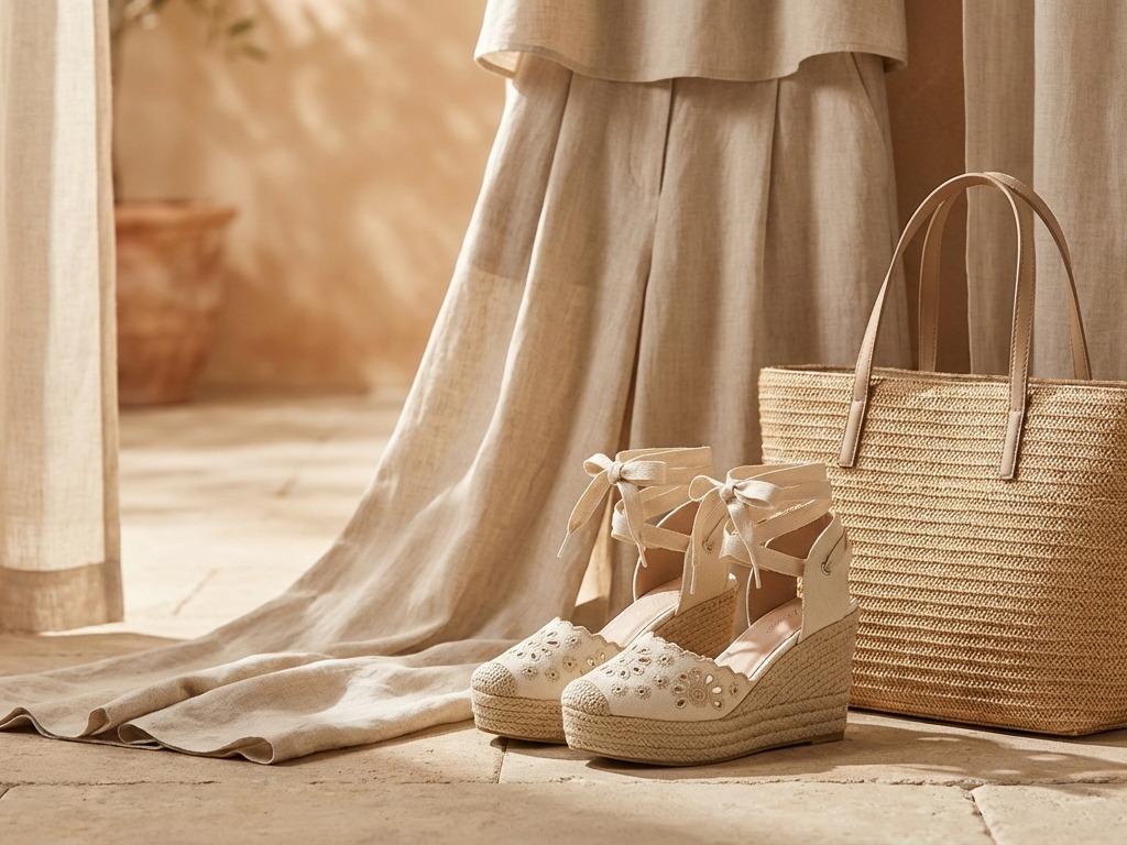 Elegant Classic Espadrille Wedge Lace-Up Platform Shoes - Image 4