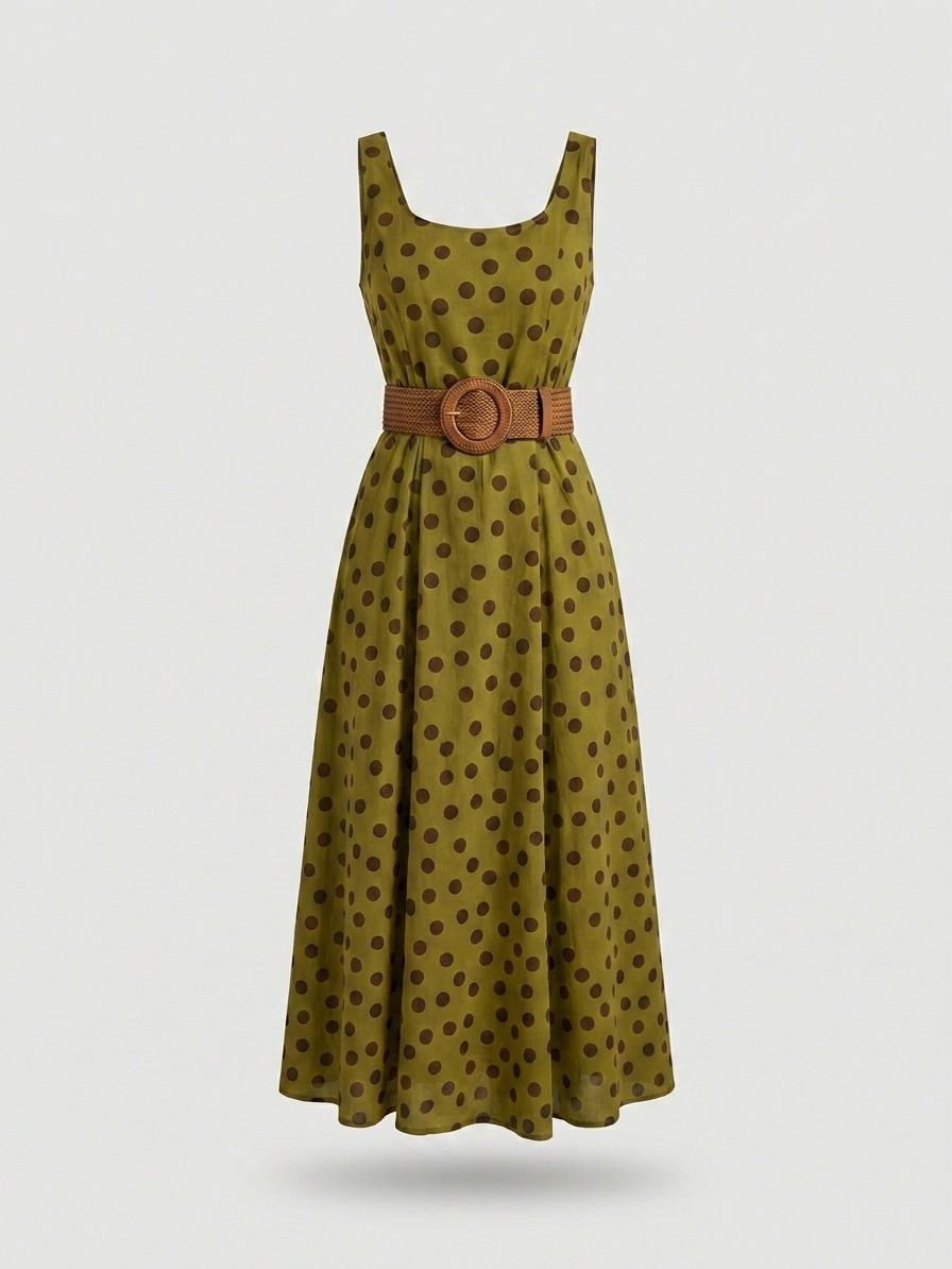 ESYAZO Italian Polka Dot Maxi Dress - Image 7