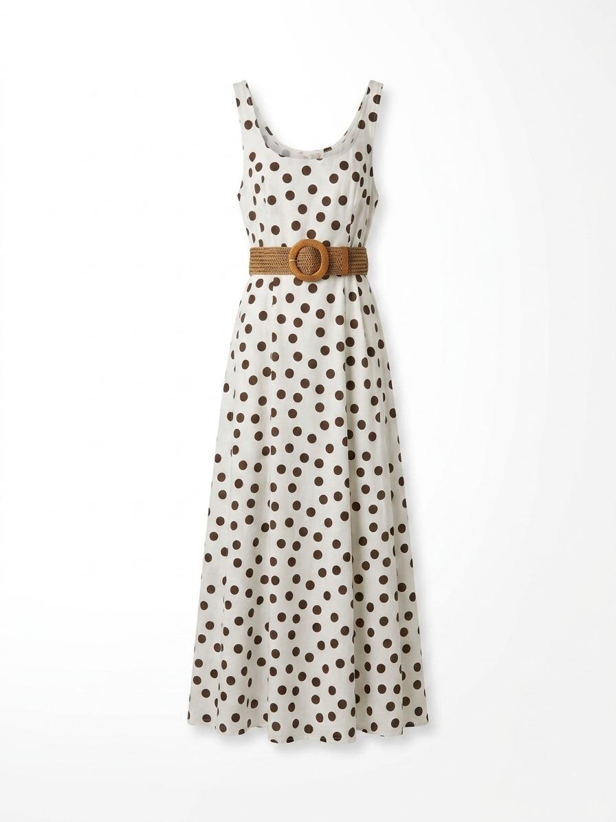 ESYAZO Italian Polka Dot Maxi Dress - Image 8