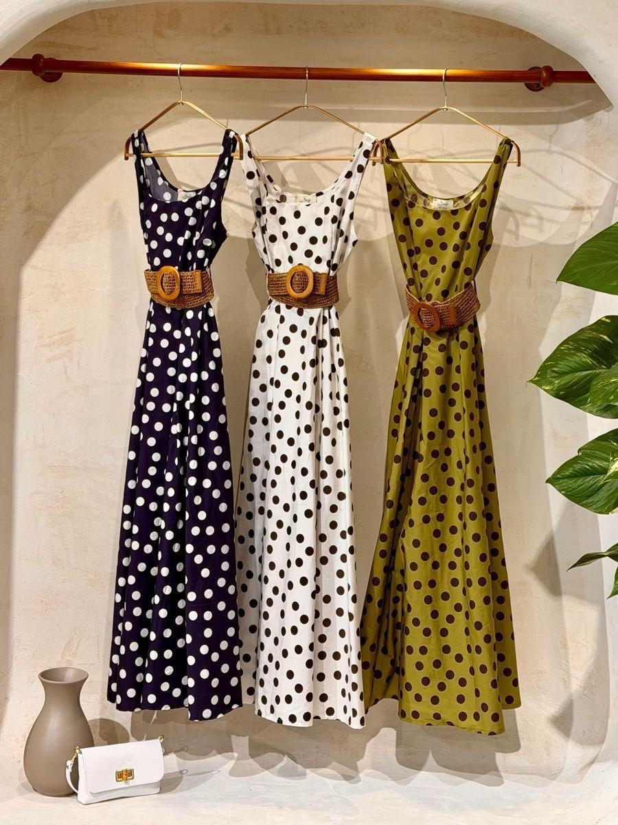 ESYAZO Italian Polka Dot Maxi Dress - Image 2