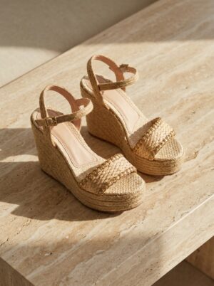 Wedge Sandals with Adjustable Straps and Textured Sole for Comfortable Wear