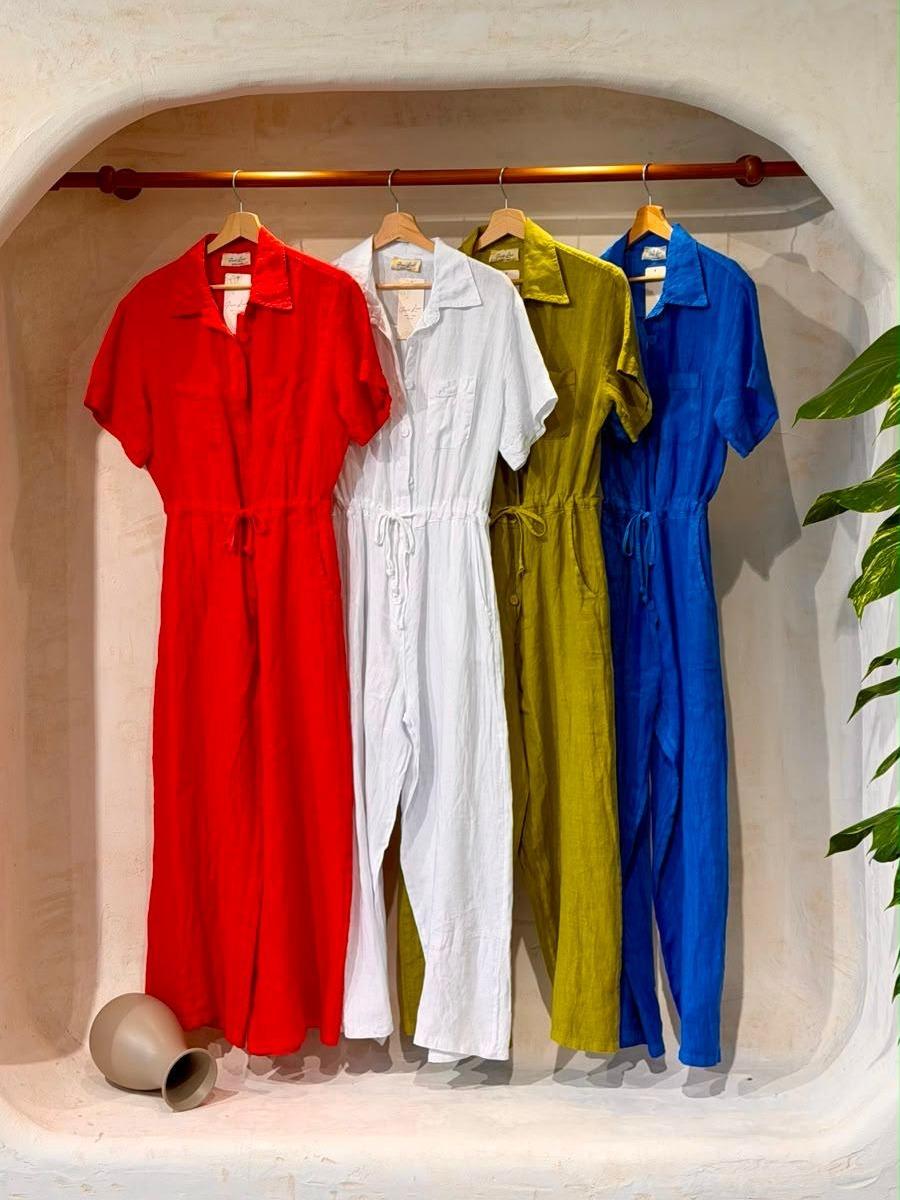 Italian Lady's 100% Linen Jumpsuit - Image 2