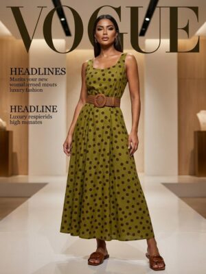 ESYAZO Italian Polka Dot Maxi Dress