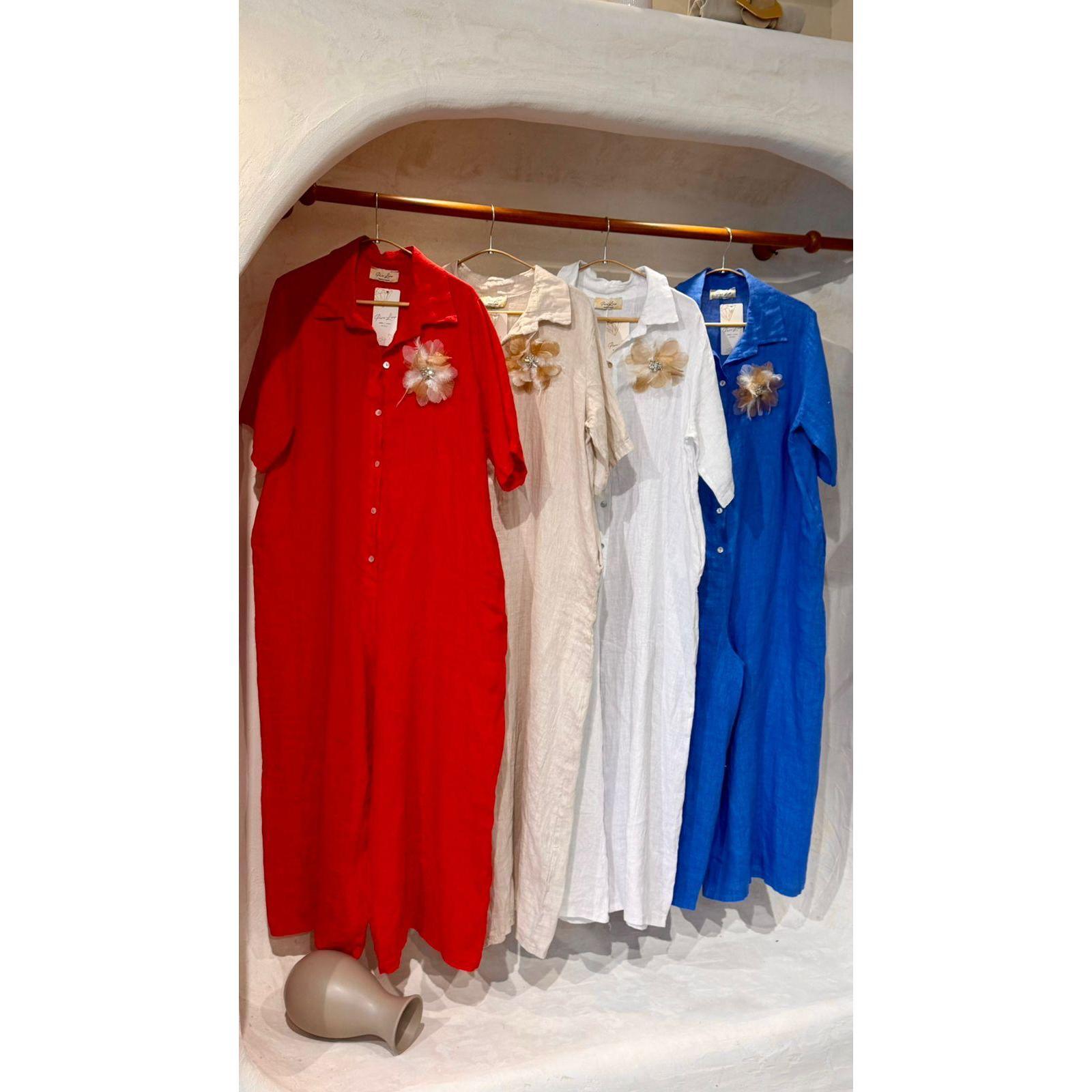 Women's Chic Overalls - Short Sleeves, Button-Front Design - Image 2