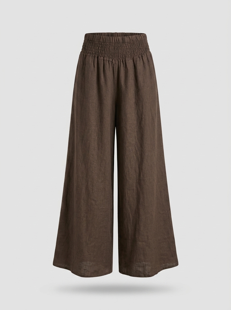 Linen trendy blouse and pant set - Image 5