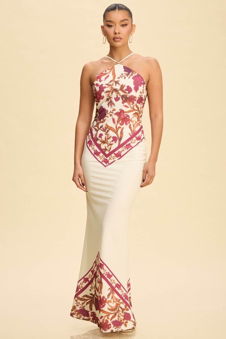 Bias Halter Maxi Dress
